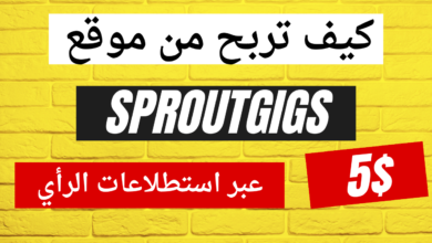 كيف تربح من موقع SproutGigs